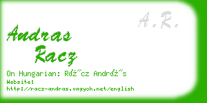 andras racz business card